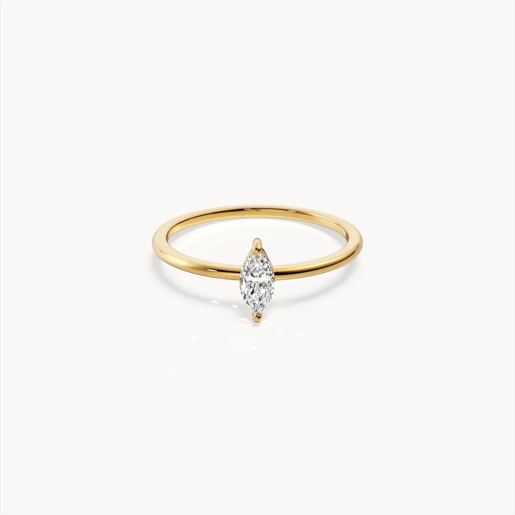 Étoile Marquise Cut Lab Grown Diamond Engagement Ring in 18K Yellow Gold My Store