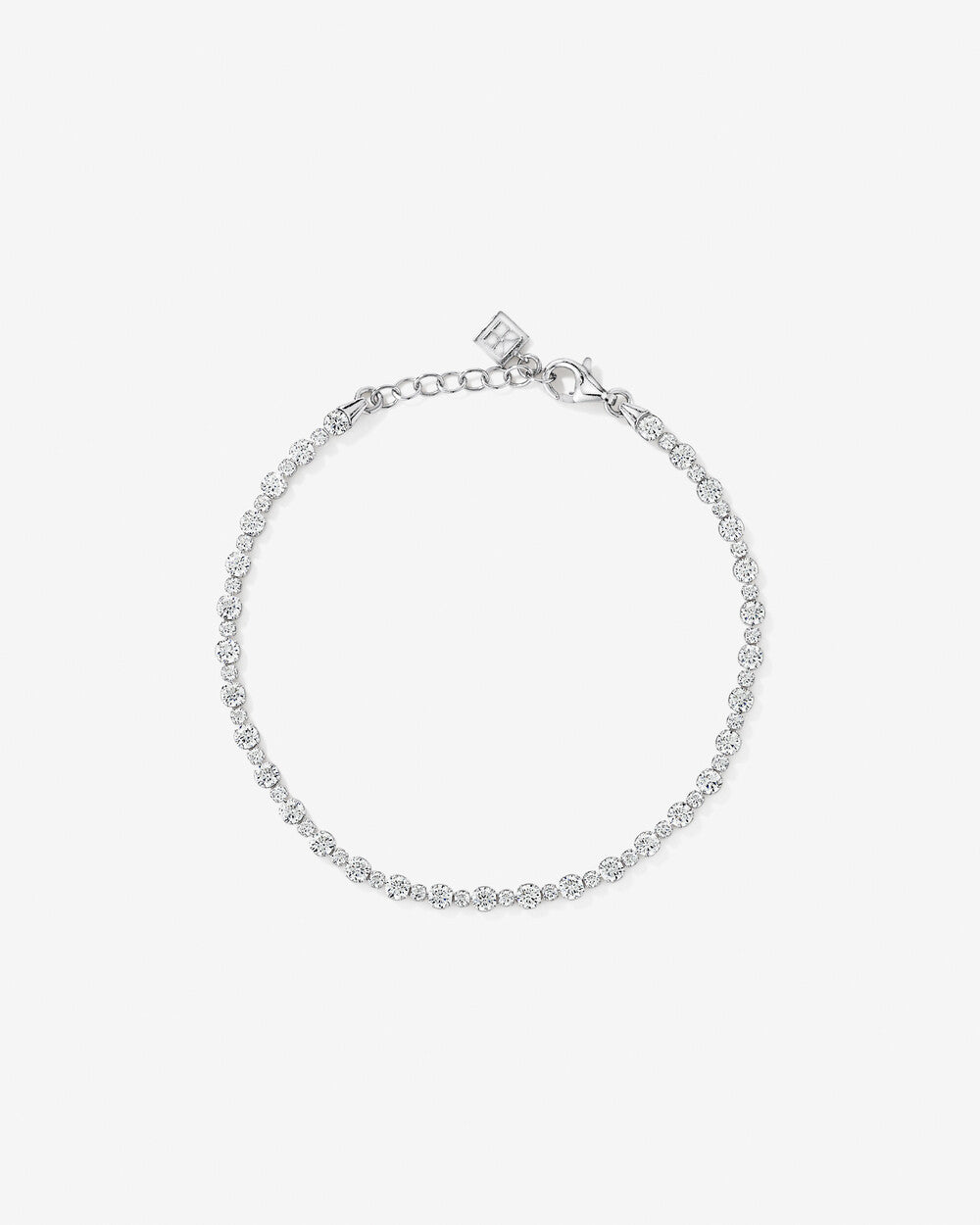 Classic Lab Grown Diamond Tennis Bracelet in White Gold