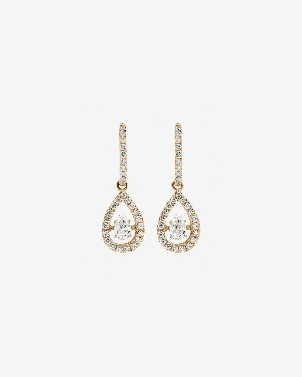 The Royale Pear Radiance Hoops