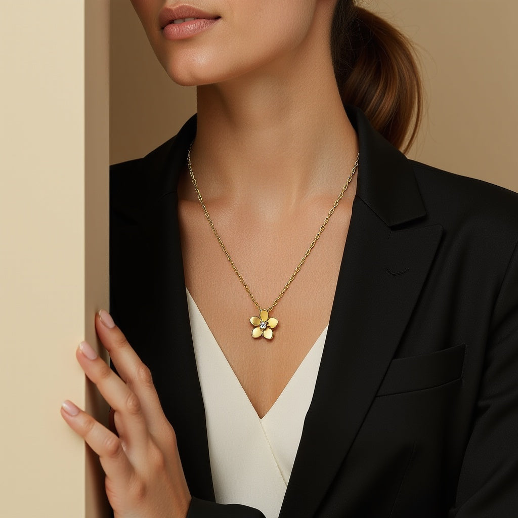 Golden Blossom Elegance Necklaces